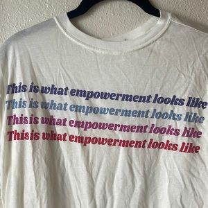 white Empowerment tee